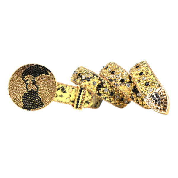 Gold-Black-Globe-Leather-with-White-and-Black belt