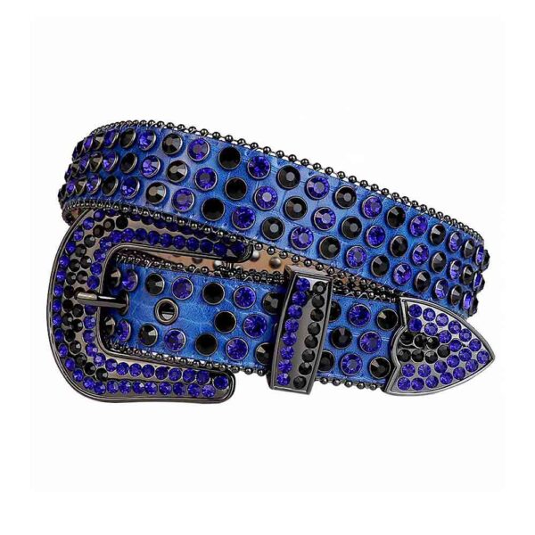 Black-Leather-Strap-with-Black-and-Blue belt