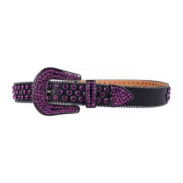 Black-Leather-Strap-with-Purple-Rhinestone-Belt