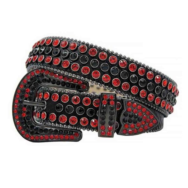 Black-Leather-Strap-with-Red-and-Black belt