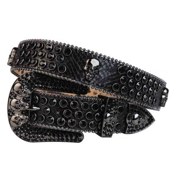 Black-Leather-Strap-with-Skulls-Studded-All-Black-Rhinestone-Belt