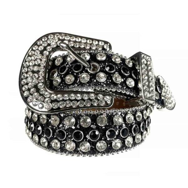 Black-Leather-With-Black-Diamond-White belt