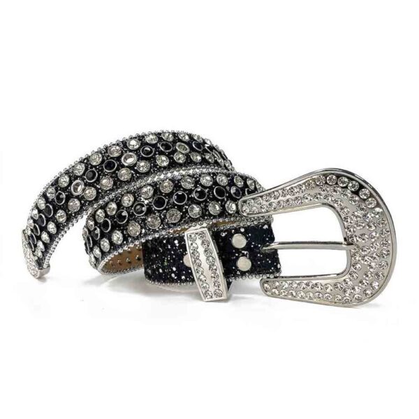 Black-Leather-With-Black-Diamond-White belt