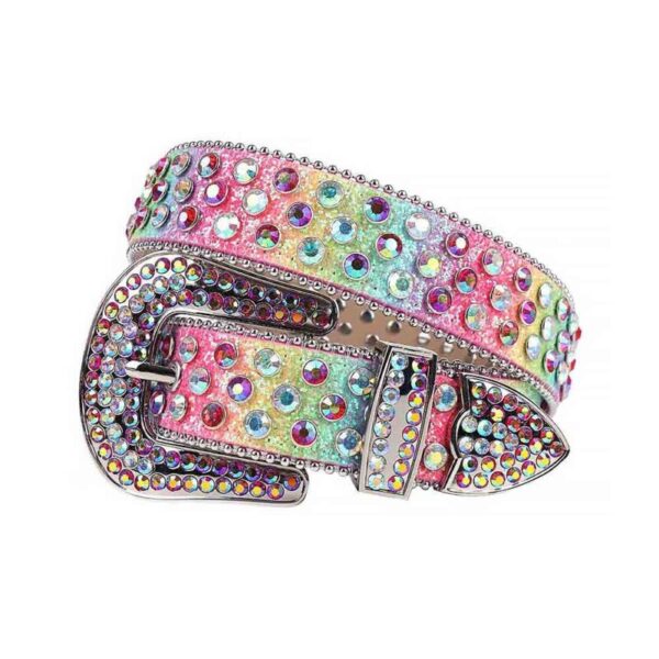 Iridescent-Multi-Color-Strap belt