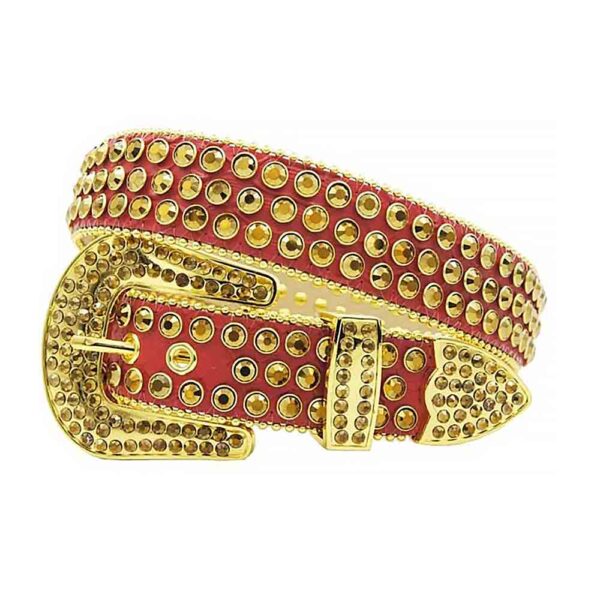 Light-Rust-Red-Strap-and-Gold-Stone belt