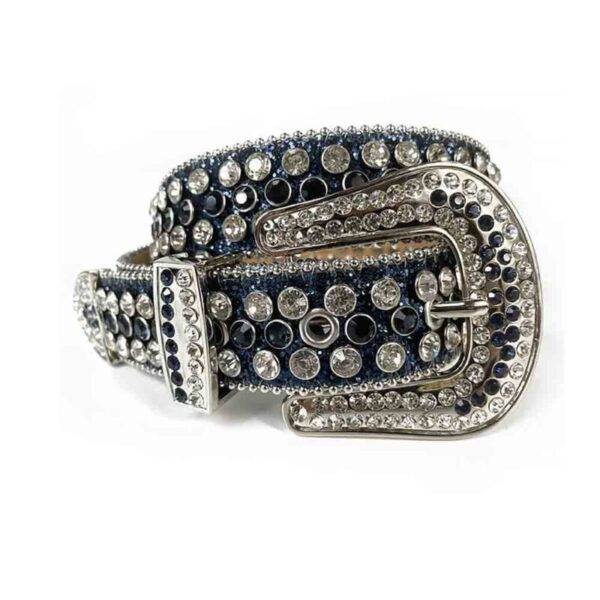 Navy-Strap-Silver-White belt