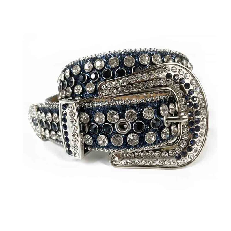 Navy-Strap-Silver-White belt