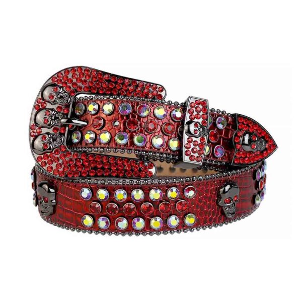Red-Strap-with-Skulls-Multi-Color-and-Red belt