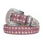 Reddish-Purple-Shimmer-Strap-with-Multicolor belt