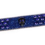Royal-Blue-Shimmer-Strap-with-Skulls-Studded-Blue belt