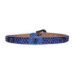 Royal-Blue-Shimmer-Strap-with-Skulls-Studded-Blue belt