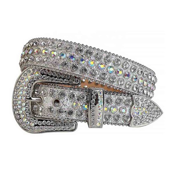 Silver-Shimmer-Strap-Iridescent-and-Silver belt
