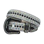 White-Leather-Iridescent-and-Black Belt