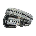 White-Leather-Iridescent-and-Black Belt