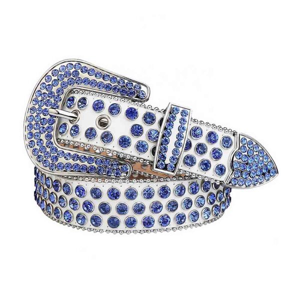 White-Leather-Strap-with-Blue belt