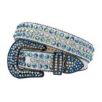 White-Leather-Strap-with-Iridescent-and-Multi-Blue belt