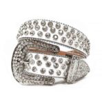 White-Strap-With-Diamond-White belt