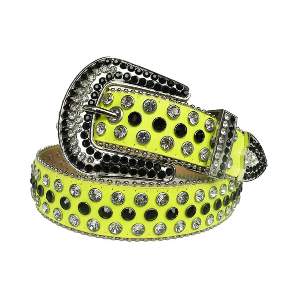 yellow-strap-rhinestone-belt