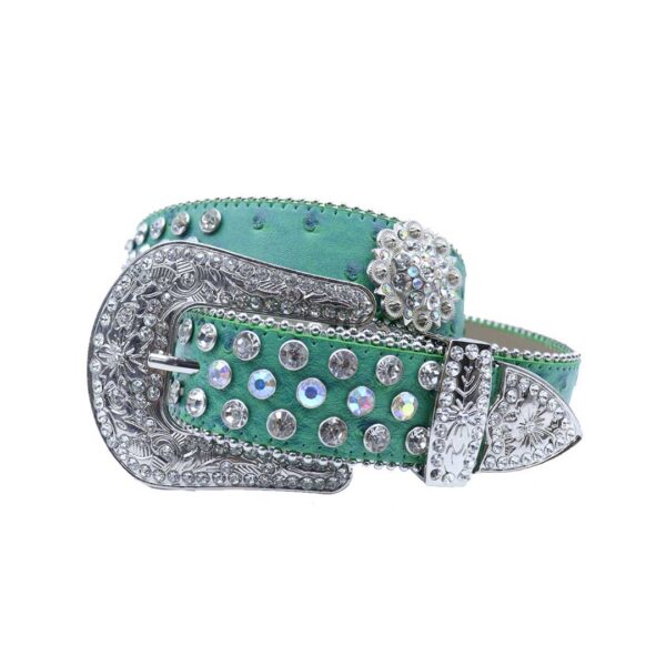 green-strap-rhinestone-belt