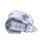 White-strap-rhinestone-belt