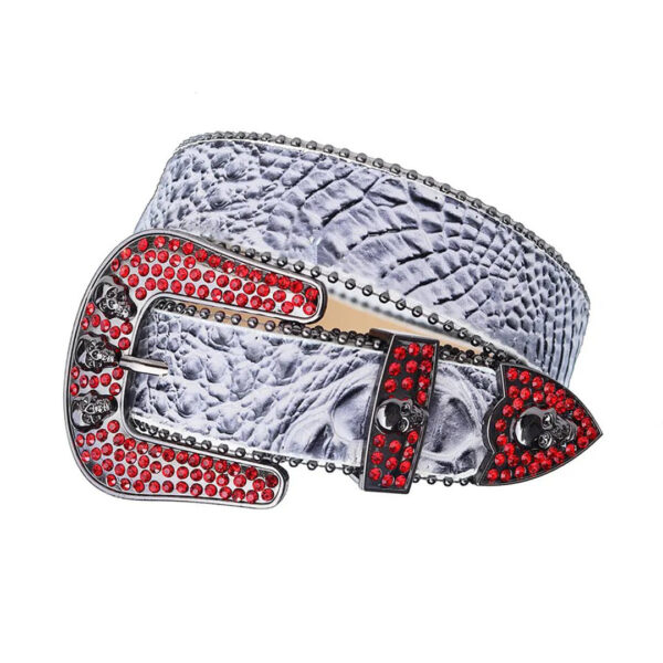White-strap-rhinestone-belt