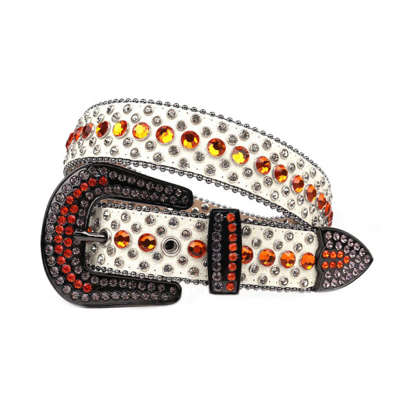 White-strap-rhinestone-belt