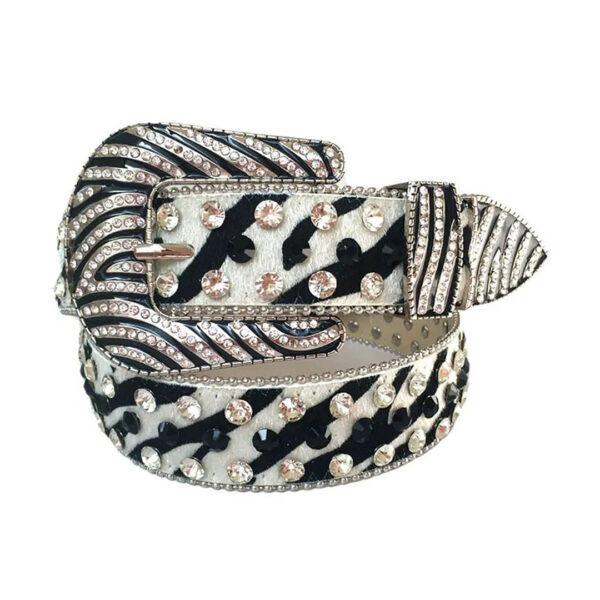 White-strap-rhinestone-belt