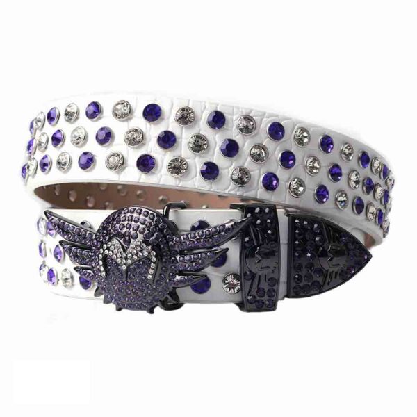 White-strap-rhinestone-belt