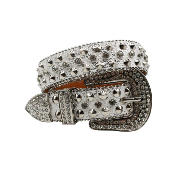 White-strap-rhinestone-belt