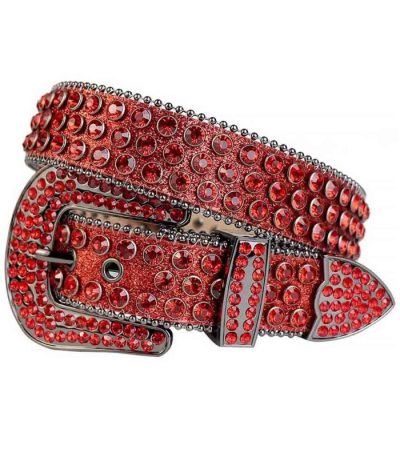 All-Red-Shimmer-Strap-with-Red-Rhinestone-Belt