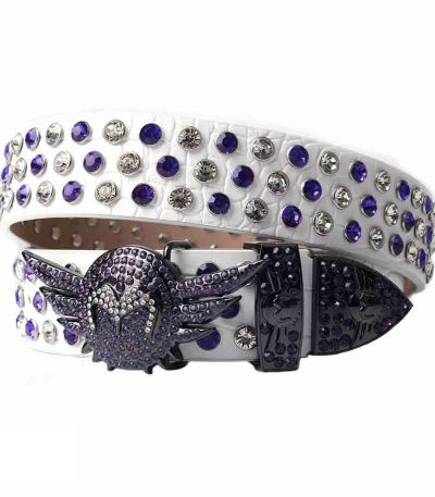 White-strap-rhinestone-belt