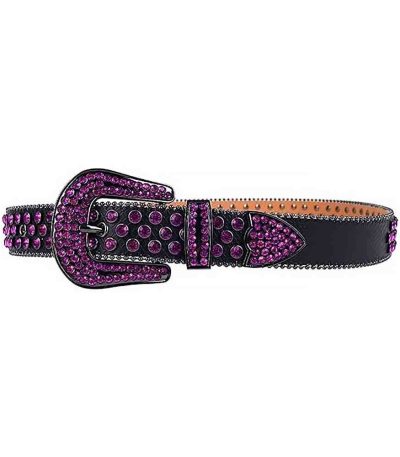 Black-Leather-Strap-with-Purple-Rhinestone-Belt